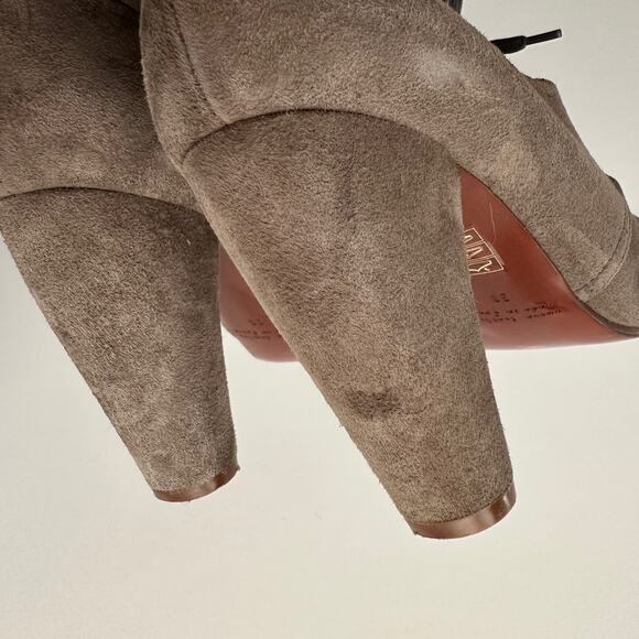 Chie Mihara Anthropologie Round Heeled Oxford Fawn Suede Pinup Shoes EU 38 US 7 - Picture 7 of 10